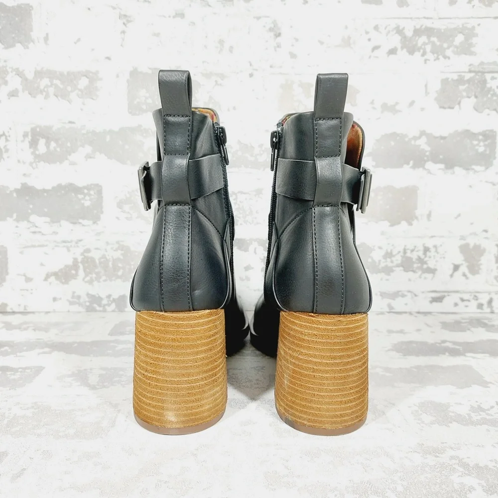 NEW Kork Ease Joelle Black Leather Ankle Boots H787 - Picture 6 of 13